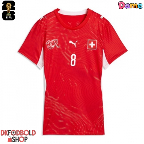 Schweiz Remo Freuler #8 Hjemmebanetrøje Dame VM 2026 Kort ærmer